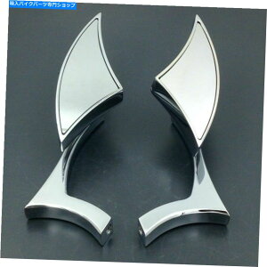 Mirror ؏xEOTCEu[o[hN҂̂߂̌㕔TCh~[NXsA Rear View Side Mirrors Chrome Spear For Suzuki Hayabusa GSX Boulevard Intruder