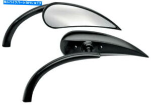 Mirror Arlen Ness Rad IIマイクロリアビューティアドロップ凸面ミラーブラック右ハンドルバー Arlen Ness Rad II Micro Rear View Teardrop Convex Mirror Black Right Handlebar