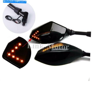 Mirror [^[N[U[XN[^[̂߂8mm 10mm̃I[goC̃^[M̃obN~[ 8mm 10mm Motorcycle LED Turn Signals Rearview Mirrors For Motor Cruiser Scooter
