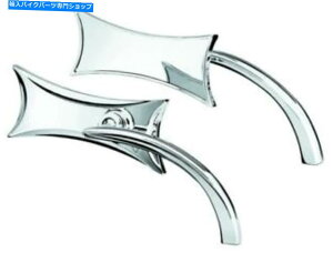 Mirror }CN_CLXg4_~[ - NA[lX13-416 Micro Die-Cast Four Point Mirror Left - Chrome Arlen Ness 13-416