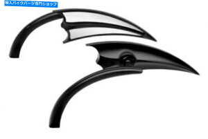 Mirror マイクロダイキャストスクープミラー左 - ブラックアレーンネス13-028 Micro Die-Cast Scoop Mirror Left - Black Arlen Ness 13-028