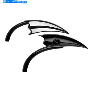 Mirror Arlen Ness 13-028スクープマイクロ左サイドブラックミラー Arlen Ness 13-028 Scoop Micro Left Side Black Mirror