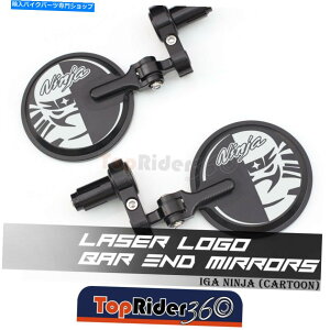 Mirror Iga Ninja Logo 7/8 "HONDA CBR600RR CB1000R CB1000R CB1000Rpnho[Gh~[CB1000R CB1000F IGA Ninja Logo 7/8" Handle Bar End Mirrors For Honda CBR600RR CB1000R CBR650F