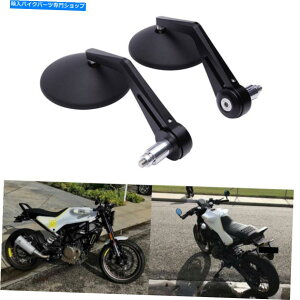 Mirror ubNI[goCEh7/8 "o[Gh~[̂߂̃o[Gh~[250 401 701 Black Motorcycle Round 7/8" Bar End Mirrors For Husqvarna Vitpilen 250 401 701