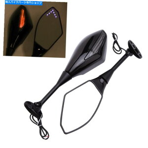 Mirror GSXR600 GSXR750 GSXR1000I[goCu[LEDAr[TCh~[ For Suzuki GSXR600 GSXR750 GSXR1000 Motorcycle Blue LED Rear View Side Mirrors