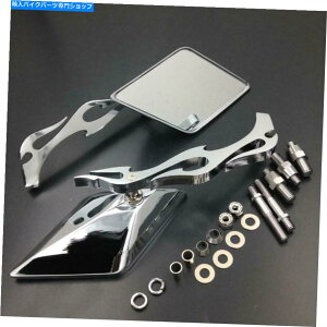 Mirror 2001-2012 Suzuki GSX-R600 / 750/1000̂߂10mm{g̃_Ch̉̋t̋ 10mm Bolts Diamond Flame Rearview Mirrors For 2001-2012 Suzuki GSX-R600/750/1000