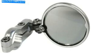 Mirror CRG - BSLS-201 - BlindSight LS(レーンスプリッタ)左側バーエンドミラー、シルバー CRG - BSLS-201 - Blindsight LS (Lane Splitter) Left Side Bar End Mirror, Silver