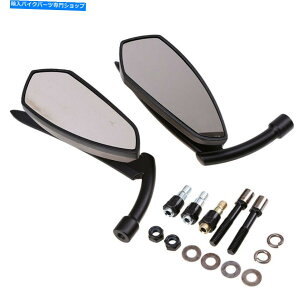 Mirror �z���_�n�[���[�̂��߂̍��A���~�j�E�����A�r���[�~���[8mm�X�N�����[�I�[�g�o�C�~���[�t�B�b�g Black Aluminum Rear View Mirror 8mm Screw Motorcycle Mirror Fit For Honda Harley�y���s�A���i�z
