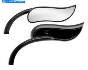 Mirror }CN_CLXgAbvXYE - ubNA[lX13-404 Micro Die-Cast Upswept Mirror Left - Black Arlen Ness 13-404