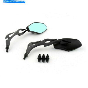 Mirror 2×jo[TI[goCAr[~[ubN8mm`bp[CÂ߂10mm 2 x Universal Motorcycle Rear View Mirrors Black 8mm 10mm for Chopper CA