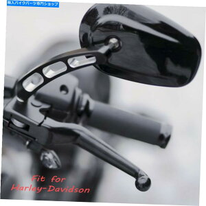 Mirror �n�[���[�_�r�b�h�\���X�[�p�[�O���C�h�̂��߂̕č��̃I�[�g�o�C���A�r���[�~���[�G�b�W�J�b�g�u���b�N US Motorcycle Rear View Mirrors Edge Cut Black For Harley Davidson Super Glide�y���s�A���i�z
