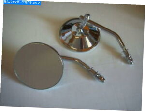 Mirror NNVbNX^C~[4 "قƂǂ̃n[[_rbh\906110 x 2 Chrome Classic style mirrors 4" Round for Most Harley-Davidson 906110 x 2
