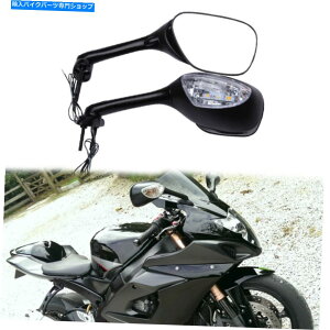 Mirror XYLGSXR600XYLGSX-R750̃I[goCAr[~[LED]M Motorcycle Rear View Mirrors LED Turn Signal For Suzuki GSXR600 Suzuki GSX-R750