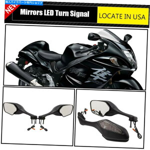 Mirror ؏xGSX1300R 1300 1300R LED^[MtI[goC~[ For Suzuki Hayabusa GSX1300R 1300 1300R Motorcycle Mirrors With LED Turn Signal