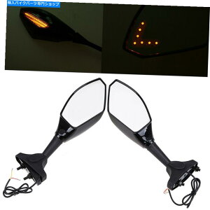 Mirror LEDAr[~[KX̂鍕d˂jo[TtBbgI[goC LED Rear View Mirror Glass Glossy Black Double Screw Universal Fit Motorcycle