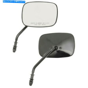 Mirror hbOubNOEX^C̒`V[gXe~[IpHarley PR Drag Black OE Style Rectangle Short Stem Mirrors OEM Replacement for Harley PR