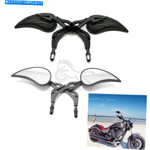 Mirror n[[_rbh\Xg[ĝ߂8mmrbgt[eBAhbvXN[CI[goC̃~[ 8MM Billet Flame Teardrop ScrewIn Motorcycle Mirrors For Harley Davidson Street