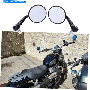 Mirror ubNI[goCEh7/8 "Triumph Street Screambler 900po[Gh~[900 US Black Motorcycle Round 7/8" Bar End Mirrors For Triumph Street Scrambler 900 US