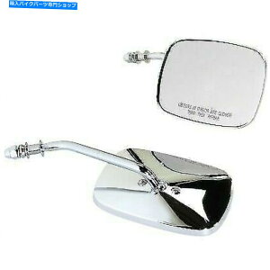 Mirror hbOXyV[N[XNGAV[gʖʋpn[[0640-0980 Drag Specialties Chrome Square Short Convex Mirrors for Harley 0640-0980