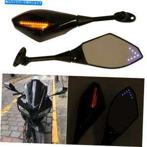 Mirror I[goCLED^[VOi~[2003-2019z_CBR 250R 600RR 1000RRč Motorcycle LED Turn Signals Mirrors For 2003-2019 Honda CBR 250R 600RR 1000RR US