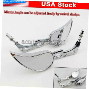 Mirror n[[_Ci\tgX|[cX^[[hOChLOAĴ߂̃I[goC̃eBAhbv~[ Motorcycle Teardrop Mirrors For Harley Dyna Softail Sportster Road Glide King US