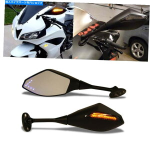 Mirror 2003-2018 Suzuki GSXR600 GSXR750 GSXR1000I[goCLED^[VOi~[ For 2003-2018 Suzuki GSXR600 GSXR750 GSXR1000 Motorcycle LED Turn Signal Mirrors
