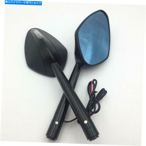 Mirror obN~[W /}EgA_v^I[goCLED^[MCgCWP[^CNC Rearview Mirrors W/ Mount Adapter Motorcycle LED Turn Signal Light Indicator CNC