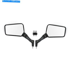 Mirror 10mm / 8mmNVbNȒ`jo[TI[goC~[[^[oCNyA BLACK 10MM/8MM CLASSIC RECTANGLE UNIVERSAL MOTORCYCLE MIRRORS MOTORBIKE PAIR US
