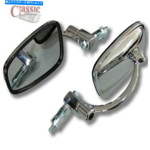Mirror Chromenho[o[Gh~[BSAJtF[T[ɍ킹 CHROME HANDLEBAR BAR END MIRRORS TO SUIT BSA CAFE RACER