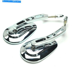 Mirror n[[_rbh\̂߂̃I[goC̒GbWJbgNJX^TChr[~[ Motorcycle Hollow Edge Cut Chrome Custom Side View Mirrors For Harley Davidson