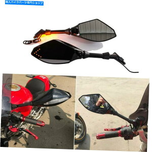 Mirror }nVmax 1700 1200č̃I[goCLED^[MAr[TCh~[ Motorcycle LED Turn Signal Rear View Side Mirrors For Yamaha Vmax 1700 1200 US