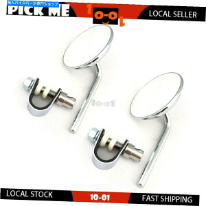 Mirror 2{ẼN[~[10mmXbhJX^{o[XNu 2X Right And Left Hand Chrome Mirror 10mm Thread Custom Bobber Scrambler