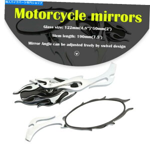 Mirror HMMOTOR CHROME FLAME���A�r���[�~���[ - Davidson Sportster 1200 883 HMmotor Chrome Flame Rear View Mirrors For Harley-Davidson Sportster 1200 883�y���s�A���i�z