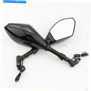 Mirror XYLBoulevard C50 C50T M50 M50 B M109R S40̂߂̍LED^[VOi~[ Black LED Turn Signal Mirrors For Suzuki Boulevard C50 C50T M50 M50B M109R S40