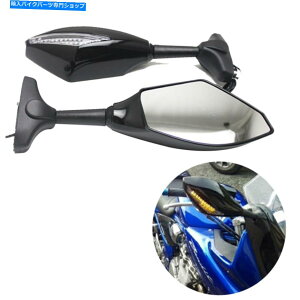 Mirror LED̃obNr[ANZT[tĂ2xjo[T12VI[goC̔wʐ}TCh~[ 2X Universal 12V Motorcycle Rear View Side Mirror With LED Rearview Accessories