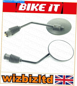 Mirror ܂肽݃ubNjo[T{g}Eg~[LbgtH[h̎] Bikeit Pair Of Folding Black Universal Bolt Mounted Mirrors KITMRUFOLD