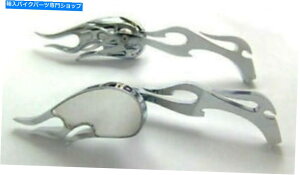 Mirror ~[̓I[goCuCNAEgJX^NNNNrbg̉ Mirrors Fits Motorcycle Breakout CUSTOM CHROME Cross Bones BILLET FLAME