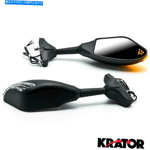 Mirror jWZX1000 ZX-10R̂߂̃ubN~[W /^[M Black Integrated Mirrors w/ Turn Signals For Kawasaki Ninja ZX1000 ZX-10R