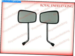 Mirror CGtB[hN[ς݃G~l[^X^C`TCh~[Zbg Royal Enfield Chromed Eliminator Style Rectangular Side Mirror Set