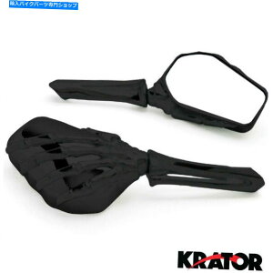 Mirror n[[_rbh\x@Flhp̂߂̒̍I[goC̍i̍̋ Custom Black Motorcycle Skeleton Bone Mirrors For Harley Davidson Police FLHP