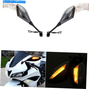 Mirror z_CBR300R CBR250RJ[{I[goCLEDAr[~[JX^~[ For Honda CBR300R CBR250R Carbon Motorcycle LED Rear View Mirrors Custom Mirrors