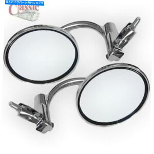 Mirror Norton Dominator 99���E���h�I�[�g�o�C�n���h���o�[�G���h�~���[�y�A Norton Dominator 99 Round Motorcycle handlebar end mirrors pair�y���s�A���i�z