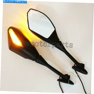 Mirror Honda CBR600RR 2003-2006 CBR1000RR 2004-07̂߂LED^[M̃obN~[ LED Turn Signal Rearview Mirrors For Honda CBR600RR 2003-2006 CBR1000RR 2004-07