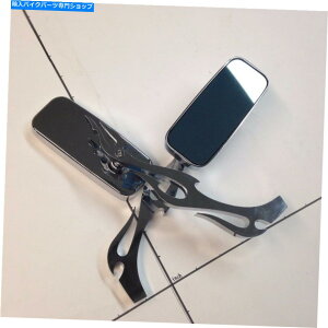 Mirror Honda Kawasaki Suzuki Hayabusa Yamahâ߂̃jO~[t[/΂̌s Chrome Running Mirror Flame/Fire Stem For Honda Kawasaki Suzuki Hayabusa Yamaha