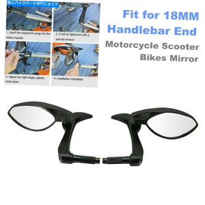Mirror 18mmXN[I[goCnho[GhTCu~[XN[^[u[X^[nhK[h 18MM Screw Motorcycle Handle Bar End Rearview Mirrors Scooter Booster Hand Guard