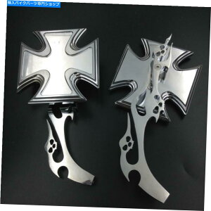 Mirror N[N[U[]Ԃ̎] Rearview Mirrors Maltese For Honda Suzuki Kawasaki Chrome Cruiser bikes Cross
