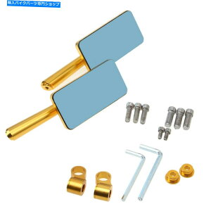Mirror 2�{�̃I�[�g�o�C���A�r���[�~���[�A���~�j�E��6mm 8mm 10mm���̋� 2x Motorcycle Rear View Mirrors Aluminum 6mm 8mm 10mm Gold For Street Bike Quads