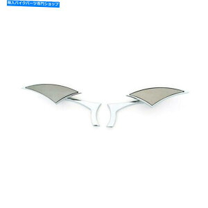 Mirror Demon�̃T�C�N��CHR�r���b�g�~���[�́A���g���b�N�I�[�g�o�C�Ƀt�B�b�g���܂� Demon's Cycle Chr Billet Mirrors Fits Metric Motorcycles