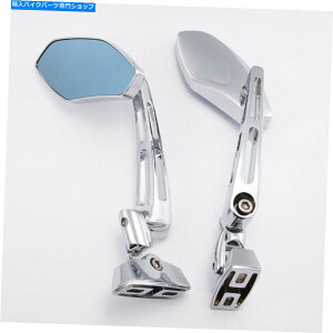 Mirror I[goC̃gNXXN[^[[X̂߂̃yAjo[TN[Ar[~[ Pair Universal Chrome Rear View Mirrors For Motorcycle Motocross Scooter Racing