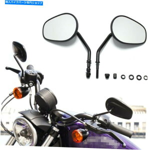 Mirror �n�[���[�\�t�g�N���X�{�[��2008 2007 2009�̂��߂̃u���b�N�I�[�g�o�C���A�r���[�~���[ Black Motorcycle Rear View Mirrors For Harley Softail Cross Bones 2008 2007 2009